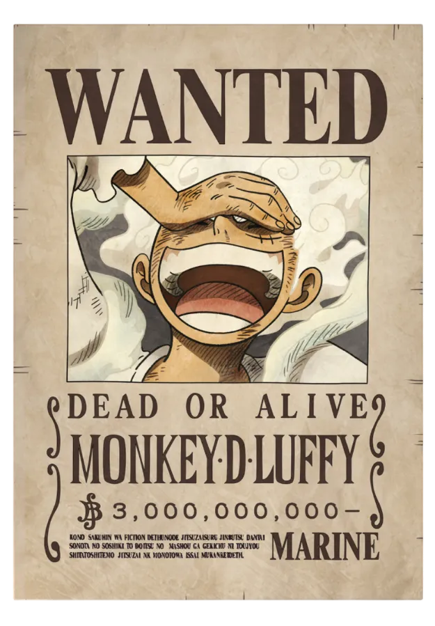 Wanted: Monkey D. Luffy Displate